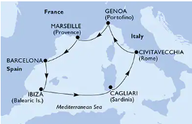 WEST MEDITERRANEAN (MSC ORCHESTRA) 